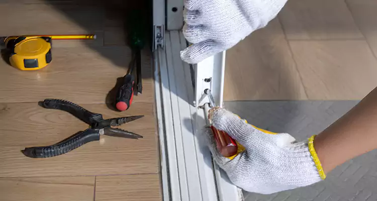 Backyard Sliding Door Track Repair in Oakley, CA